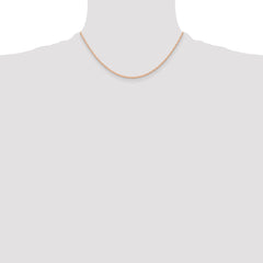10k Rose Gold .6 mm Carded Cable Rope Chain