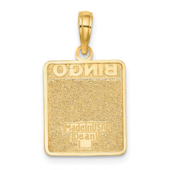 10K w/ Enamel Bingo Card Charm