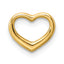10K Polished Mini Floating Heart Slide
