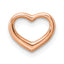 10K Rose Gold Polished Heart Chain Slide