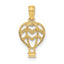 10K Cut-Out Flat Hot Air Balloon Charm