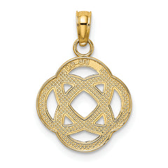 10K Small Celtic Eternity Knot Circle Charm