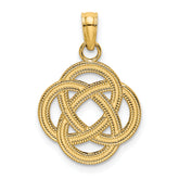 10K Small Celtic Eternity Knot Circle Charm