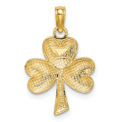 10K 3-Leaf Clover Charm