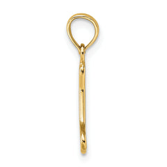 10K Cut-Out Polished Mini Dog Bone Charm