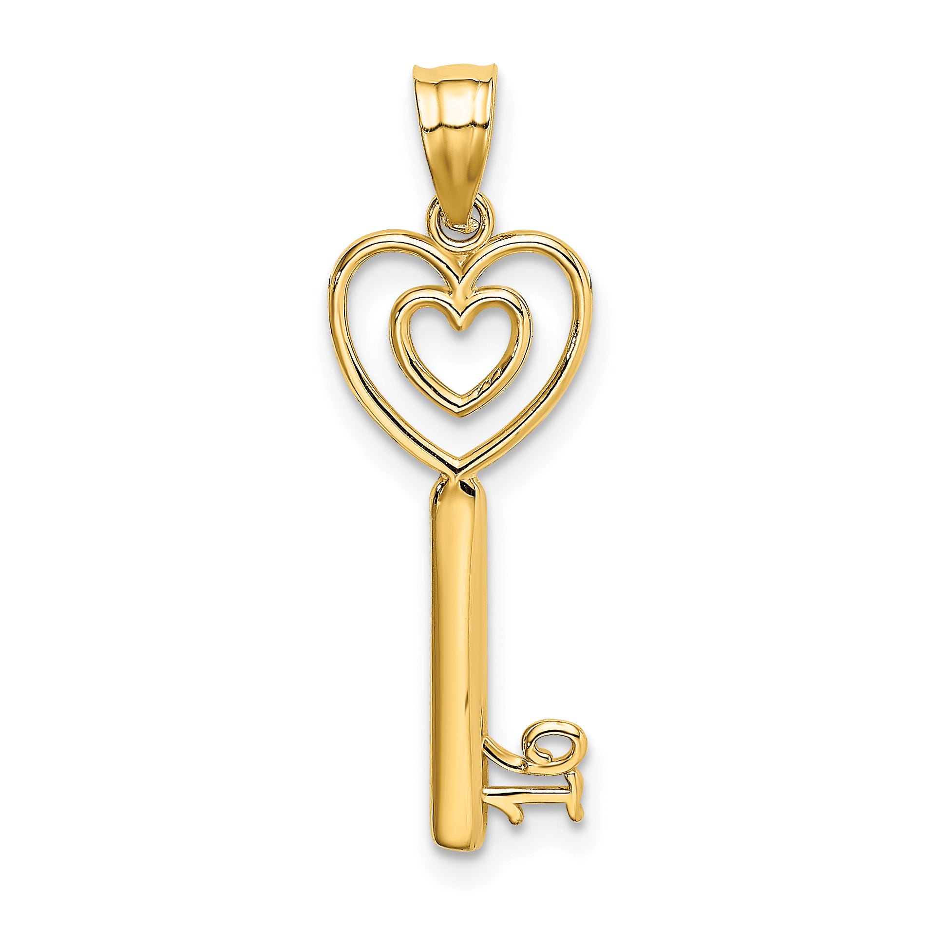 10K Key W/Heart Sweet 16 Charm