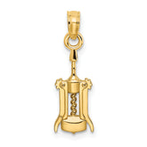 10K Wine Opener Charm