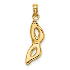 10K 3-D Beveled Masquerade Mask Charm