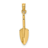 10K 3-D Trowel Garden Tool Charm