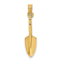 10K 3-D Trowel Garden Tool Charm