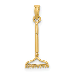 10K 3-D Landscape Rake Garden Tool Charm