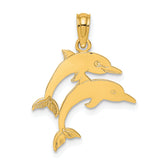 10K Double Dolphins Charm