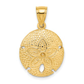 10K 2-D Sand Dollar Charm