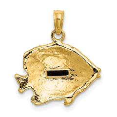 10K 2-D Polished Engraved Fish Charm