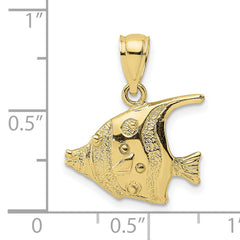 10k Polished Fish Charm