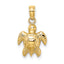 10K None Textured Mini Sea Turtle Charm