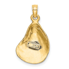 10K 2-D Textured / Polished Oyster Shell Charm