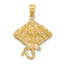 10K 2-D Stingray Charm