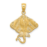 10K 2-D Stingray Charm