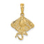 10K 2-D Stingray Charm
