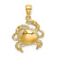 Crab Charm in 10K Yellow Gold, 18mm - Sophia Jewelers
