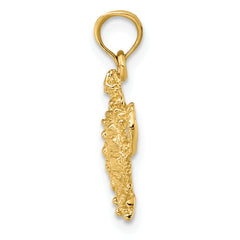 10K 2-D Sea Turtle w/ Spiny Shell Charm