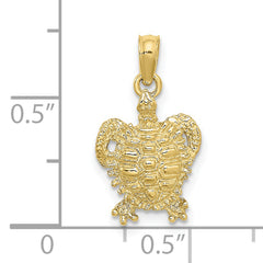 10K 2-D Sea Turtle w/ Spiny Shell Charm