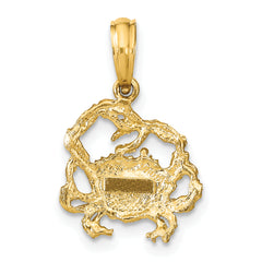 10K 2-D Textured Crab Charm