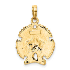 10K Textured Sand Dollar Charm