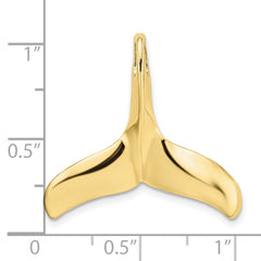10K 3-D Polished/Textured Whale Tail Charm