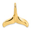 10K 3-D Polished/Textured Whale Tail Charm