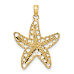 10K Cut-Out Starfish Charm