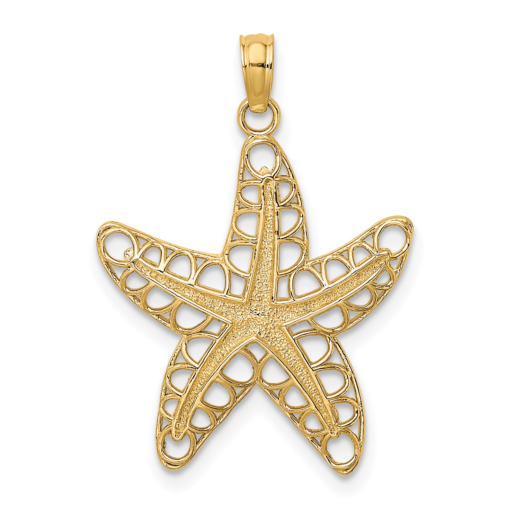 10K Cut-Out Starfish Charm