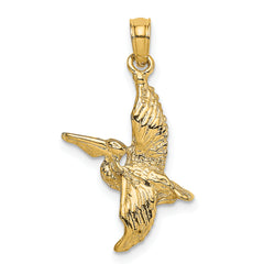 10K 3-D Pelican Flying Charm