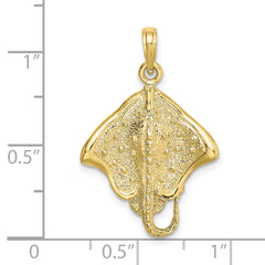 10K Stingray W/ Polished Edge Charm