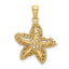 Starfish Filigree Charm in 10K Yellow Gold, 27mm - Sophia Jewelers