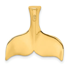 10K 3-D Polished Whale Tail Charm