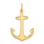 Large Anchor Charm in 10K Yellow Gold with Shackle Bail, 46mm - Sophia Jewelers