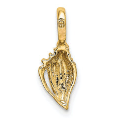 10K Mini Conch Shell Charm