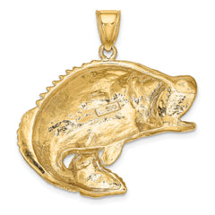 10K 2-D Bass Fish Jumping Charm