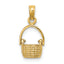 10K 3-D Moveable Handle Basket Charm