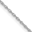 10K White Gold 0.7mm Rope Chain Necklace - 24 in