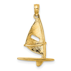 10K 3-D Textured Windsail Surfing Board Charm
