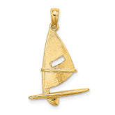 10K 3-D Textured Windsail Surfing Board Charm