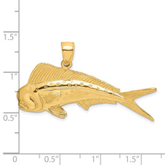 10K 2-D Male Dorado (Mahi-Mahi) Charm