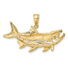 10K Tarpon Fish w/Open Mouth Charm