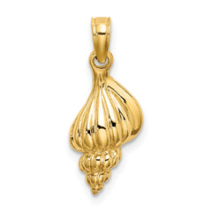 10K 3-D Mini Precious Wentletrap Shell Charm