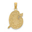 Painter's Palette Charm in 10K Yellow Gold, 15mm Textured - Sophia Jewelers