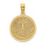 10K Textured Communion Cup on Round Disc Charm