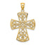 10K None Filigree Cross Charm